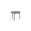 Chord Side Table - Black Texture, Walnut Inserts